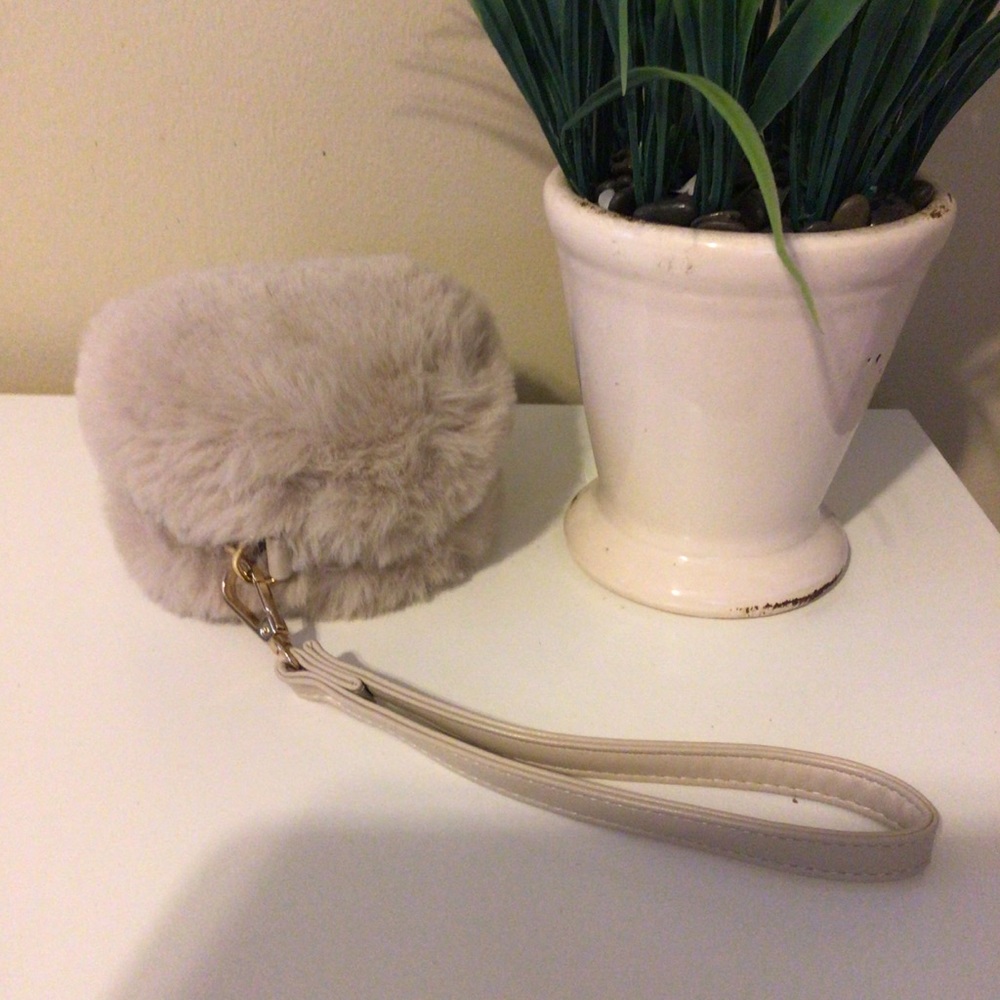 Free People Fur and Small Wristlet.